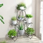 4/5/6/7/8/9 Tiers Metal Plant Stand Flower Rack Potted Holder For Indoor Outdoor. Fixed Price $45.96.