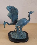 Vtg San Pacific International (spi) Bronze Crane Sculpture 12" Bird Egret Heron. Fixed Price $219.95.