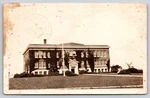 Linn Grove Iowa Old Ivy-covered School Flag Pole Real Photo Postcard 1920S. Fixed Price $22.00.