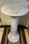 Vintage Solid Marble Pedestal Or Column 32 Tall Very Heavy. Fixed Price $500.00.