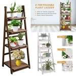 Foldable Ladder Bookshelf Rack 4 Tier Vintage Plants Stand Display Gift. Fixed Price $45.98.