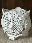 Vintage Cast Aluminum Planter Open Lattice Scroll Victorian Design Chippy Shabby. Fixed Price $115.22.