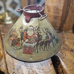 Noma Vintage Metal Christmas Tree Stand Santa Claus & Reindeer Graphics. Fixed Price $160.00.