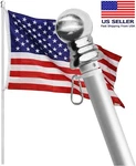 Tangle Free Spinning Flag Pole Aluminum 6FT Two Piece Design Durable Rust. Fixed Price $19.99.