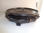 Chinese Vintage Carved Solid Wood Display Stand For Lamp/vase/fish Bowl 8 1/2". Fixed Price $25.00.