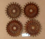Ih International Harvester Planter Plates Cast Iron Farm Set Of 4. Fixed Price $55.12.