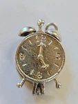 Sterling Silver Alarm Clock Charm Rooster Inside! Rare! Vintage. Fixed Price $87.99.