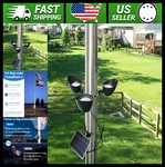 Solar Flag Pole Light 3 Led Adjustable Clamp IP65 Waterproof Outdoor. Fixed Price $119.99.