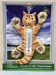 Songbird Essentials 5" Climbing Cat Window Thermometer Hand Carved & Painted. Fixed Price $19.49.