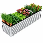 New Best 8X2X2FT Galvanized Raised Beds Outdoor,planter For Gardening. Fixed Price $105.73.