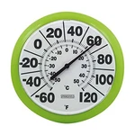 Springfield Indoor Outdoor Big And Bold Dial Thermometer, Wireless Green. Fixed Price $23.79.