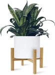 Bamboo Plant Stand, Flower Potted Holder, Up To 8 Inch - Nature, Mid Century. Fixed Price $13.87.