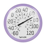 Wall Thermometer Wireless Indoor Outdoor 13.25 Easy Read Lilac Taylor Bold Dial. Fixed Price $28.99.