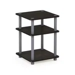 Furinno End Table Wood Side Espresso Black 14.6IN Storage Shelf Unit Stand. Fixed Price $25.60.