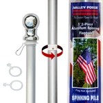 2-PIECE 5' Ft Brushed Aluminum Flagpole With Pole,. Fixed Price $55.72.