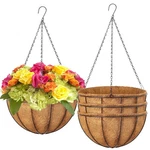 Hanging Baskets Planter For Plants - Pack 14 Inch Metal With Coco C.... Fixed Price $42.88.