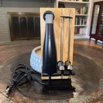 Cuisinart CEK-40 Electric Knife Set W/ Bread & Carving Blades + Wood Block Stand. Fixed Price $25.00.