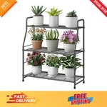 Plant Stand Outdoor Indoor 3 Tier Metal Waterproof Shelf For Living Room B. Fixed Price $42.75.