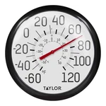 Taylor Big And Bold Wall Thermometer, Indoor Outdoor 13.25" D, Black. Fixed Price $24.64.