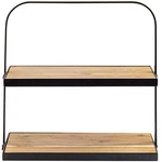 Tablecraft 10718 Two Tier Rectangular Acacia Wood Display Stand - 17.5X8X18". Fixed Price $76.52.