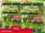 4 Tier Garden Greenhouse Steel Staging Shelving Plant Stand. Fixed Price $86.39.
