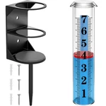 Rain Outdoor Accurate Gauges With Metal Rack For Garden Yard. Fixed Price $25.95.