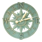 Whitehall Products Compass Rose Clock, Bronze Verdi, Indoor/outdoor. Fixed Price $87.75.