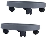 Wanderingdonkey 2 Pcs 14.1 Inch Rolling Plant Stand Pot Trolley,heavy 14" Gray. Fixed Price $62.32.