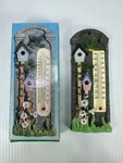 Vtg Giftco Inc Wall Thermometer Birds Birdhouse 2.75 X 7.5" Resin Spring Summer. Fixed Price $19.99.