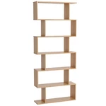 Homcom 75"H Bookcase 6 S-shaped Bookshelf Storage Display Stand Organizer. Fixed Price $76.21.
