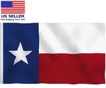 Texas Lone Star Tx State Flag Brass Grommets Thick Fabric Double Stitch 3X5 Feet. Fixed Price $7.49.