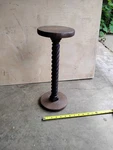 Vintage Barley Twist 17" Tall Solid Wood Pedestal Plant Stand, Handcrafted. Fixed Price $115.00.