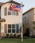 Heavy Duty Aluminum 20 Ft Sectional Flagpole Kit W/ Us Flags And Gold Ball Top. Fixed Price $36.09.