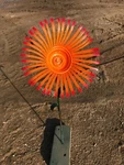 Metal Orange/red Flower Home Garden Stake Yard Art Lawn Ornament 22" Tall. Fixed Price $7.85.