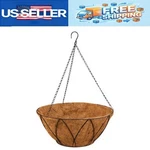 20 Inch Round Hanging Flower Planter Basket With Coco Liner For Garden Patio. Fixed Price $33.72.
