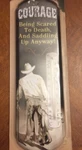 River's Edge Products Tin Thermometer - Cowboy Courage. Fixed Price $17.95.