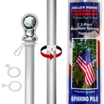 Valley Forge 60736 5 Ft. Aluminum Spinning Flagpole With Mounting Hardwa.... Fixed Price $52.98.