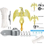 Flag Pole Hardware Repair Kit 55FT Halyard Rope Eagle Topper Snap Hooks Pulley. Fixed Price $29.95.