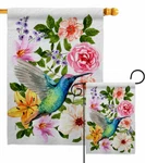 Colorful Hummingbird Garden Flag Birds Friends Decorative Gift Yard House Banner. Fixed Price $51.95.