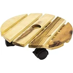 Avera Products Round Wood Plant Caddy, Rolling Stand (single - 12"). Fixed Price $34.32.
