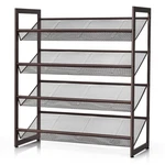 Costway 4-TIER Shoe Rack Adjustable Flat Slant Organizer Holder Stand. Fixed Price $59.99.