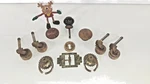 Vtg 11 Piece Collection Of Antique Metal Hardware Wheels Knobs & More. Fixed Price $30.47.