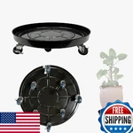 Ayalight 20" Black Round Metal Plant Caddy With Wheels, 300LB Capacity. Fixed Price $81.59.