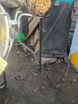 Spiral Staircase 4 Tier Plant Stand Weathered Metal Vintage. Fixed Price $50.00.