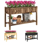 Outsunny Elevated Wood Garden Bed, 47 22 31.5IN Flower Box. Fixed Price $58.99.