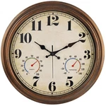 Large Bronze Wall Clock With Thermometer For Porch & Patio. Fixed Price $64.79.