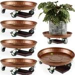 Kvyusflourish 5 Packs Metal Plant Caddy With Wheels 12 Inch Rolling Stand. Fixed Price $77.79.