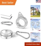 2 Pack Aluminum Alloy Flagpole Rings 360 Rotating Kit For Tangling-free Flags. Fixed Price $17.99.