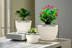 Planters Ceramic Flower Pot 3 Piece White Golden Spray Drain Tray Decor. Fixed Price $32.30.