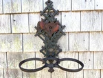 Vintage Verona Cast Iron Wall Mounted Sconce Double Plant Pot Holder With Birds. Fixed Price $175.00.